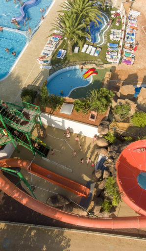 Camping Amfora - Espacio acuático - Toboganes y las 4 piscinas