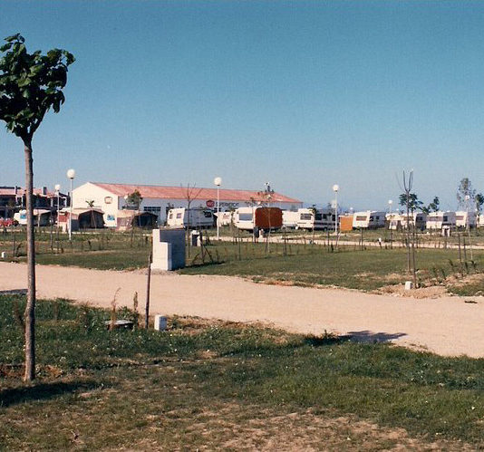 Càmping Amfora - Història del càmping - Vista del càmping en els anys 1980