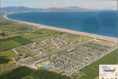 Càmping Amfora - Història del càmping - Vista aèria del càmping en els anys 2000
